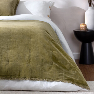 Yard Jaye Cotton Velvet Filed Bedspread